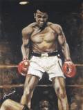MUHAMMAD ALI SIGNED PRINT BY RONNIE WOOD
