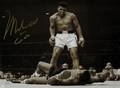 MUHAMMAD ALI OVER SONNY LISTON SIGNED aka CASSIUS CLAY PHOTOGRAPH