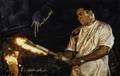 MUHAMMAD ALI SIGNED TORCH ARTWORK BY STEPHEN HOLLAND