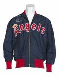 NOLAN RYAN GAME WORN AND SIGNED CALIFORNIA ANGELS DUGOUT JACKET