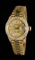 An 18 Karat Yellow Gold and Diamond Ref 69278 Datejust Wristwatch Rolex