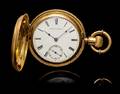 An 18 Karat Yellow Gold Hunter Case Pocket Watch Waltham Circa 1876