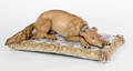 Large Meissen porcelain figure of a hound 19th c