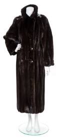 A Brown Mink Coat