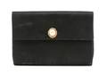 A Yves Saint Laurent Black Satin Evening Clutch