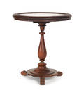 Victorian walnut table with needlework