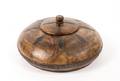 Stained Walnut  Iron Accented Treenware Bowl