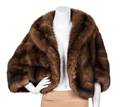 An Unlabeled Brown Mink Capelet