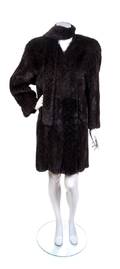 An Elena Benarroch Gray Fur Coat