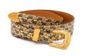 An Hermes Zebra Print Leather Belt