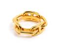 An Hermes Goldtone Scarf Ring