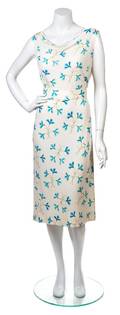 An Emilio Pucci Cream Silk Floral Dress