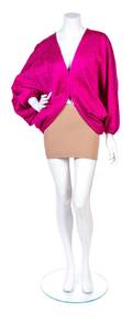 An Yves Saint Laurent Rive Gauche Magenta Silk Jacket