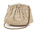 A Chanel Greige Round Quilted Evening Bag