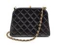 A Chanel Black Quilted Hardsided Handbag