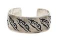 A Sterling Silver Overlay Butterfly Motif Cuff Bracelet Floyd Namingha Lomakuyvaya Hopi
