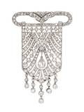 A Platinum Topped Gold and Diamond Brooch Circa 1930