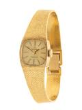 A 14 Karat Yellow Gold Ladymatic Wristwatch Omega