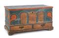 Pennsylvania painted poplar dower chest dated 1798