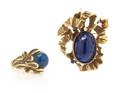 A Collection of 18 Karat Yellow Gold and Gemstone Jewelry Erwin Pearl