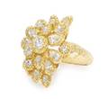 A Yellow Gold and Diamond Cocktail Ring