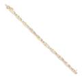 A 14 Karat Yellow Gold and Diamond Line Bracelet