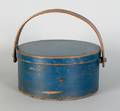 Vibrant blue painted firkin 19th c