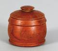 Painted treen canister 19th c
