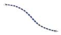 A White Gold Sapphire and Diamond Line Bracelet