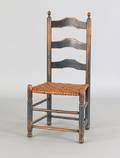 Delaware Valley threeslat ladderback side chair ca 1800