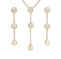 An 18 Karat Yellow Gold and Diamond Pluie Demi Parure Van Cleef and Arpels