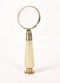 9k Gold Magnifying Glass w Lead Pencil  Wax Seal