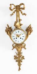 French bronze dore wall clock