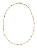 An 18 Karat Yellow Gold Pink Tourmaline and Cultured Pearl Karina Necklace Temple St Clair
