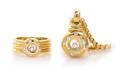 An 18 Karat Yellow Gold and Diamond Happy Diamond Demi Parure Chopard