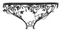 A Black Metal Glass Top Console Table