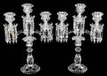 A Pair of Baccarat Glass Candelabras