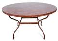 A Patinated Steel Circular Table