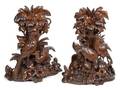 A Pair of Continental Carved Wood Sculptures