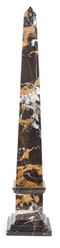 A Variegated Black Marble Obelisk