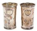 A Pair of Mexican Sterling Tapered Goblets