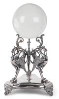 An English Regency Style SilverPlate Crystal BallonStand