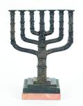Silver plate menorah