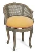 A Louis XV Cane Back Vanity Chair