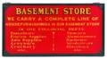 Painted  Basement Store  trade sign