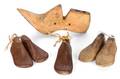 A Collection of Six Wooden Shoe Forms