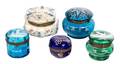 Five Enameled Glass Boxes