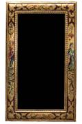 A Painted and Parcel Gilt Framed Mirror