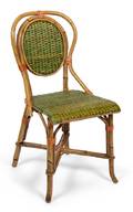A Bamboo and Woven Rattan Side Chair