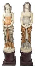 A Pair of Empire Style Painted Figures